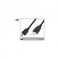 Kabel USB A-B mini 3m Digitus dvojno oklopljen črn