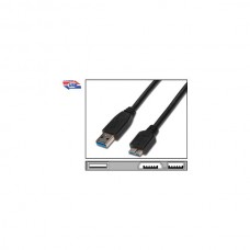 Kabel USB 3.0 A-B mikro  0,25m črn Digitus