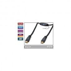 HDMI kabel z ojačevalcem in mrežno povezavo 20m Digitus črn High Speed