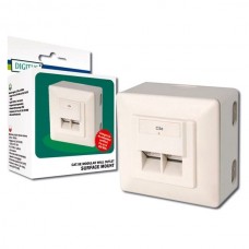 Doza za rač. mrežo Cat.5e STP 2x8polna nadometna