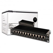 Patch panel 12port STP Cat.6 1U, 10"