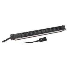 19" kabelski razdelilec C14  10x C13, priklop na UPS, 1U