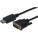 DisplayPort kabel moški<>DVI-D,  2m