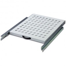 19" polica 1U, za 800 omaro, IZVLEČNA, globina 568mm, max.25kg, SIVA (RAL7035)