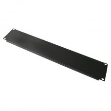 19" slepa plošča 2U, črna (RAL 9005)