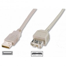 USB podaljšek USB2.0 A/moški <> A/ženski 1,8m sivi