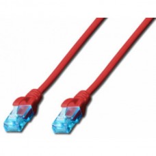 Patch kabel Cat.5 UTP  0,5m rdeč