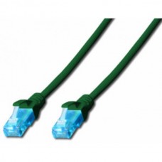 Patch kabel Cat.5 UTP  0,5m zelen