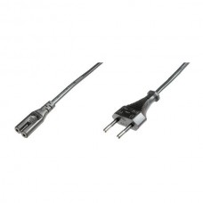 Napajalni kabel 220V, IEC C7, 1,8m, BIPOLAR (""Euro 8 kabel""), črni