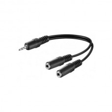 Audio razdelilec 3,5 vtikač - 2 x 3,5 vtičnica 0,2m stereo