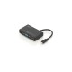 DIGITUS USB Type-C Multiport 4v1 A/V pretvornik kablov, 0,2 m,